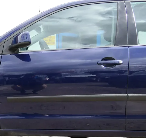 VW Polo 9N 9N3 Tür vorne links Fahrertür 4/5-Türer blau LB5N ohneAnbauteile
