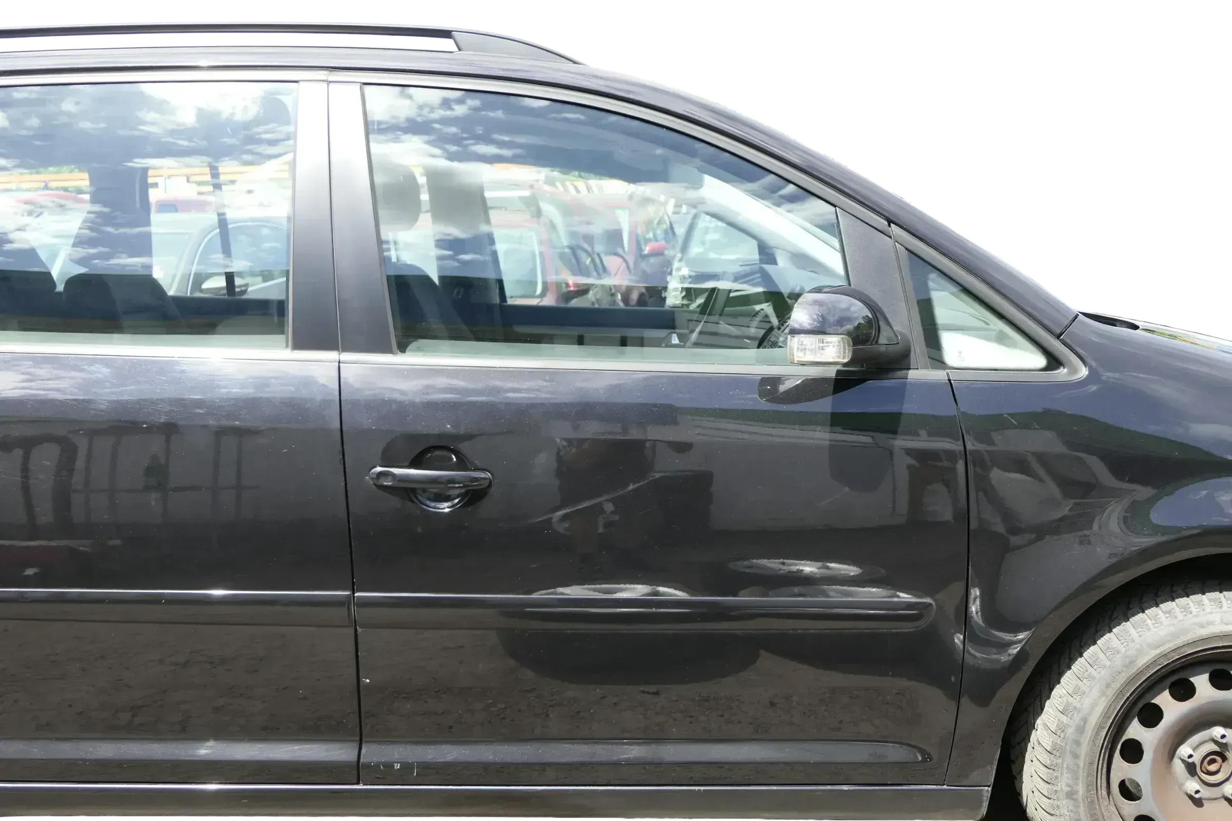 VW Touran 1T 1T3 Tür vorne rechts Beifahrertür schwarz LC9Z meta ohne Anbauteile - Bild 1