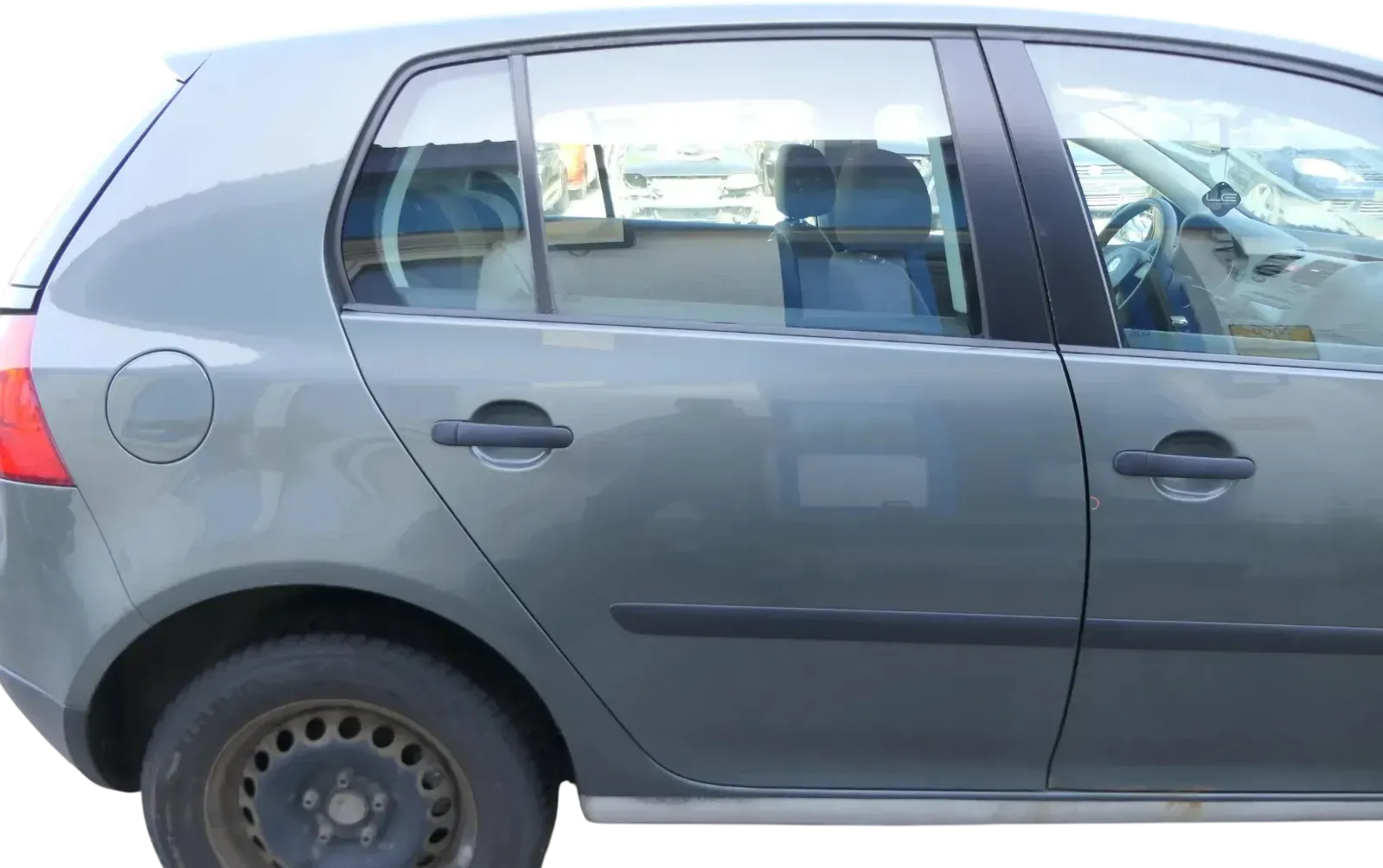 Golf 5 V 1K Tür Türrahmen hinten rechts 4/5-Türer grau grün LA6Q -ohneAnbautei - Bild 1