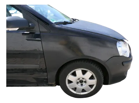 VW Polo 9N3 Kotflügel vorne rechts schwarz matt