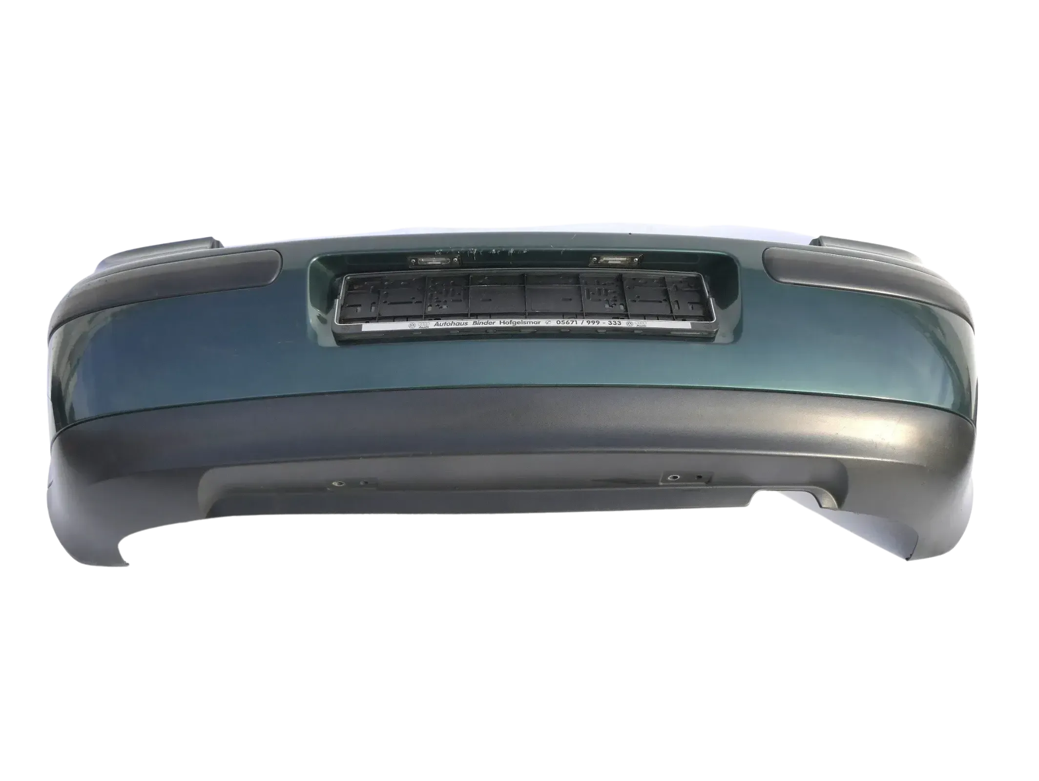 VW Golf 4 Limousine Stoßstange hinten Heckstoßstange Stoßfänger grün LC6M - Bild 1
