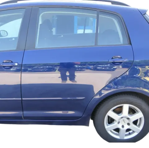 VW Golf Plus 5M Tür hinten links blau LD5Q - mit Rahmen Türblatt