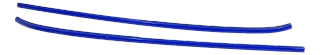 2x VW Polo 6N2 Dachleisten Leisten Dach blau LW5Z Leiste Dachleiste rechts+links - Bild 1