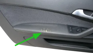 1x Audi A3 8P Türverkleidung Verkleidung Tür vorne links schwarz 2/3-Türer Griff - Bild 2