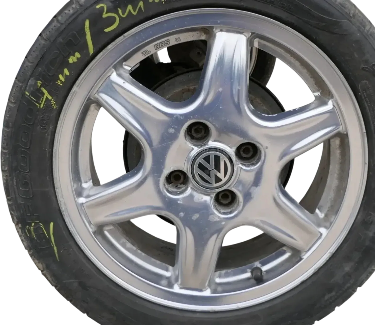 1x VW Polo 6N2 Lupo Alufelge Felge 1H0601025AE BBS Alu 6x15 ET45    3 - Bild 1