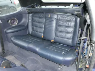 VW Golf 3+4 1E Cabrio Sitz Sitze hinten Rückbank Rücksitzbank Leder blau - Bild 3