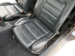 Polo 6N 6N2 Golf 3 Sitz vorne links Fahrersitz 2/3-Türer Leder - blau Ledersitz - Bild 4