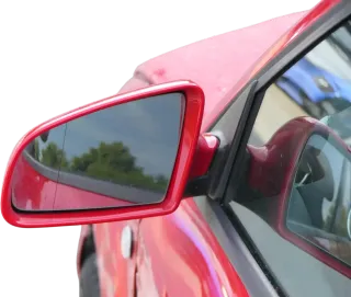 Audi A3 8P elektrischer Spiegel Außenspiegel vorne links rot LY3J + Glas - Bild 1