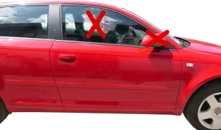 Audi A3 8P 2/3-Türer Tür vorne rechts Beifahrertür Türblatt grau silber LX7W - Bild 1