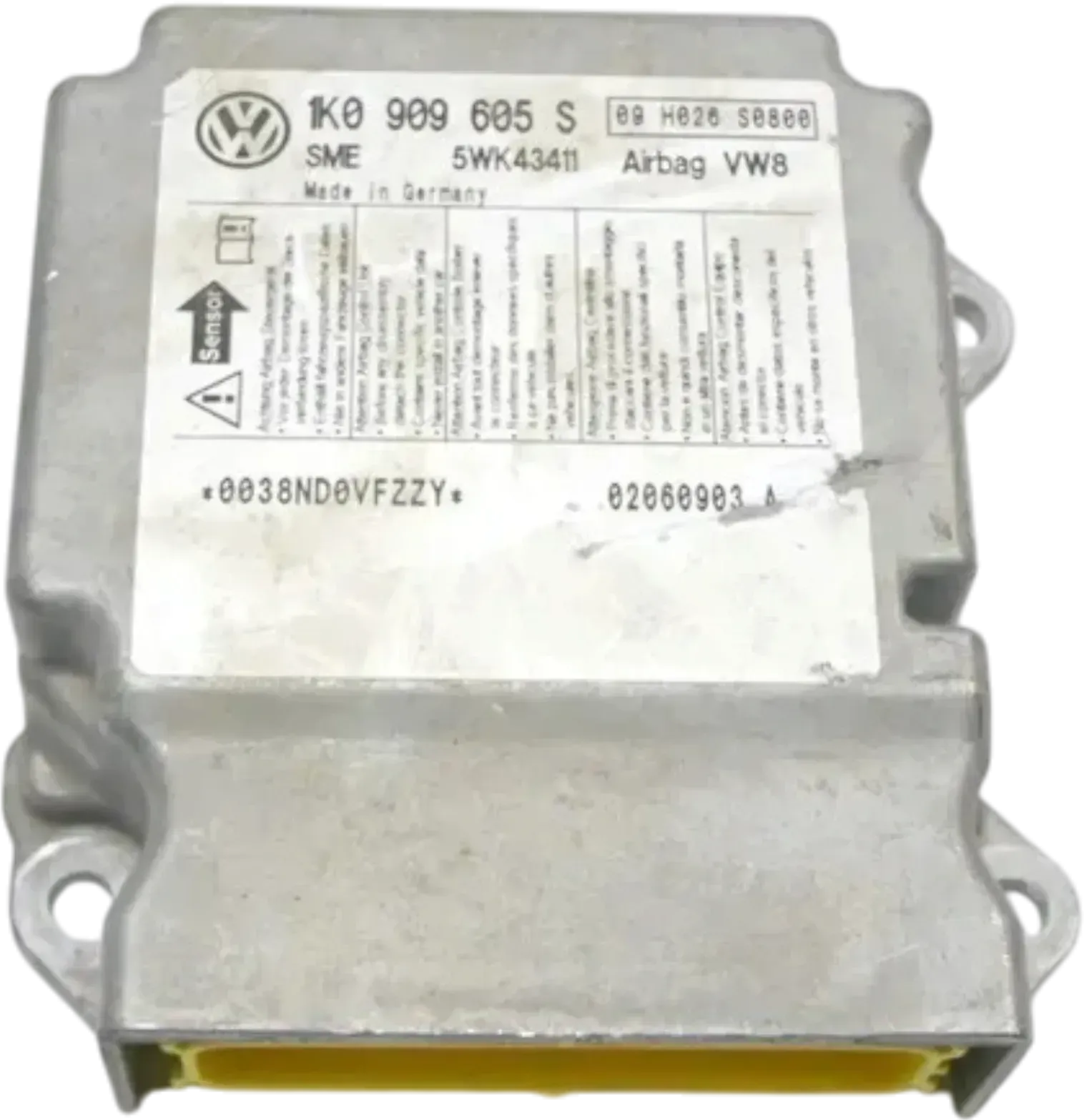 Skoda Octavia 1Z Steuergerät Airbagsteuergerät 1K0909605S 09 H026 S0800 Airbag - Bild 1