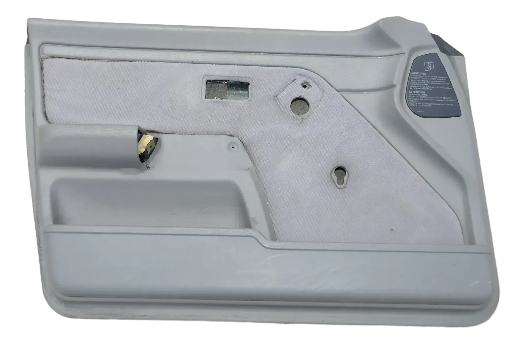 1x Audi 80 Türverkleidung Verkleidung Tür vorne links Griff Öffner Türgriff grau - Bild 1