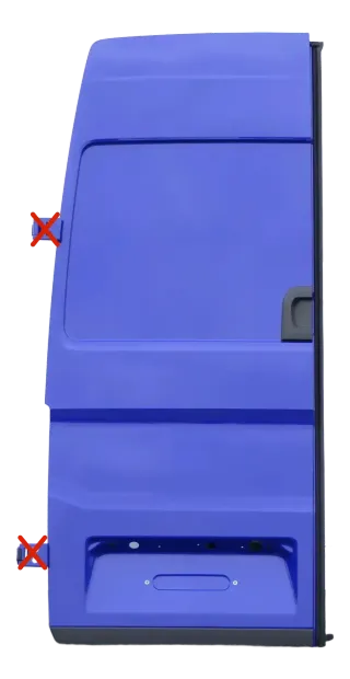 VW Crafter 7C MAN TGE Tür hinten links Heckklappe Hecktür Flügeltür blau R502 Ho - Bild 3
