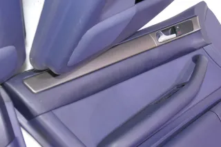 Audi A6 4B Bj.1998 Türverkleidung Verkleidung Tür vorne+hinten blau royalblau - Bild 3