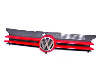 VW Golf 4 Grill Kühlergrill VW Zeichen Logo rot LP3G - Bild 1