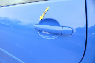 VW Polo 9N 9N3 Tür hinten links 4/5-Türer blau LA5F - ohne Anbauteile - Bild 4