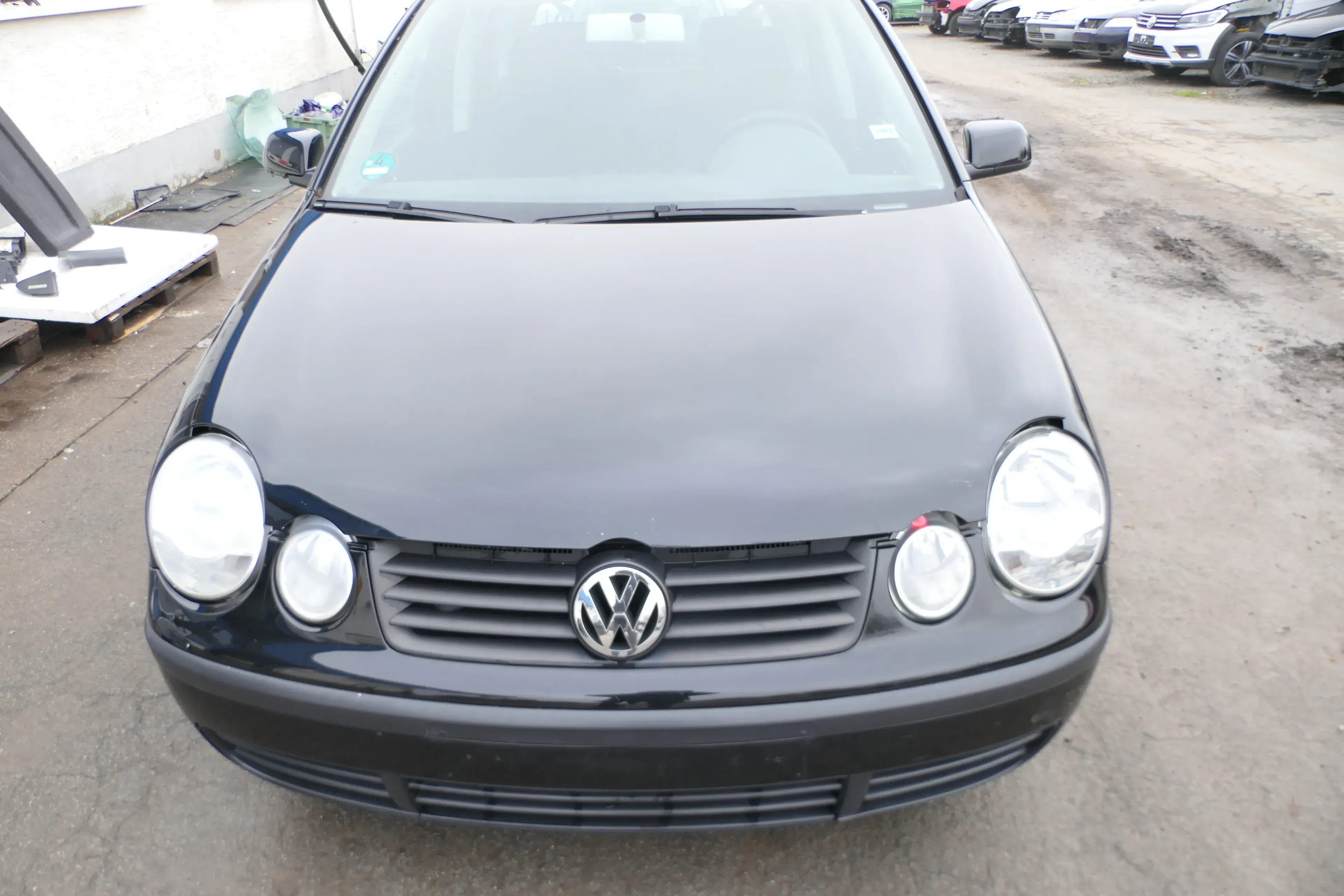 VW Polo 9N Motorhaube Klappe Haube vorne schwarz L041 uni bis ca. Bj. 2004 d - Bild 1