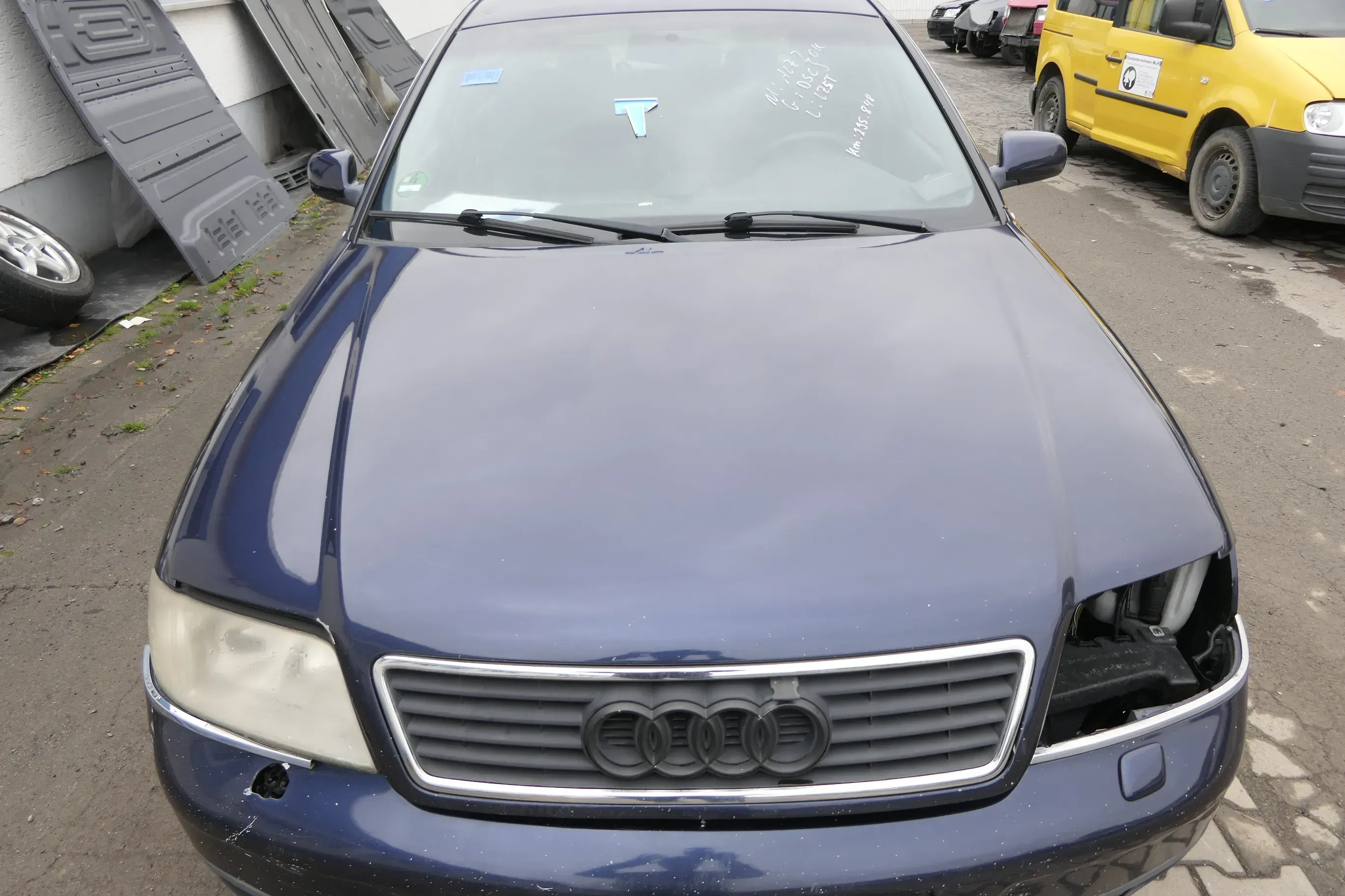 Audi A6 4B Motorhaube Klappe vorn (bis ca. Ende 2001) blau LZ5T - Bild 1