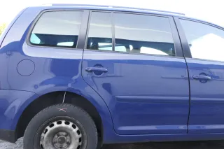 VW Touran 1T 1T3 Tür hinten rechts blau LL5M mit Scheibe - ohne Anbauteile - Bild 1