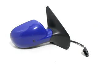 VW Golf 4 Bora elektrischer Spiegel vorne rechts Außenspiegel blau LA5C + Glas - Bild 4