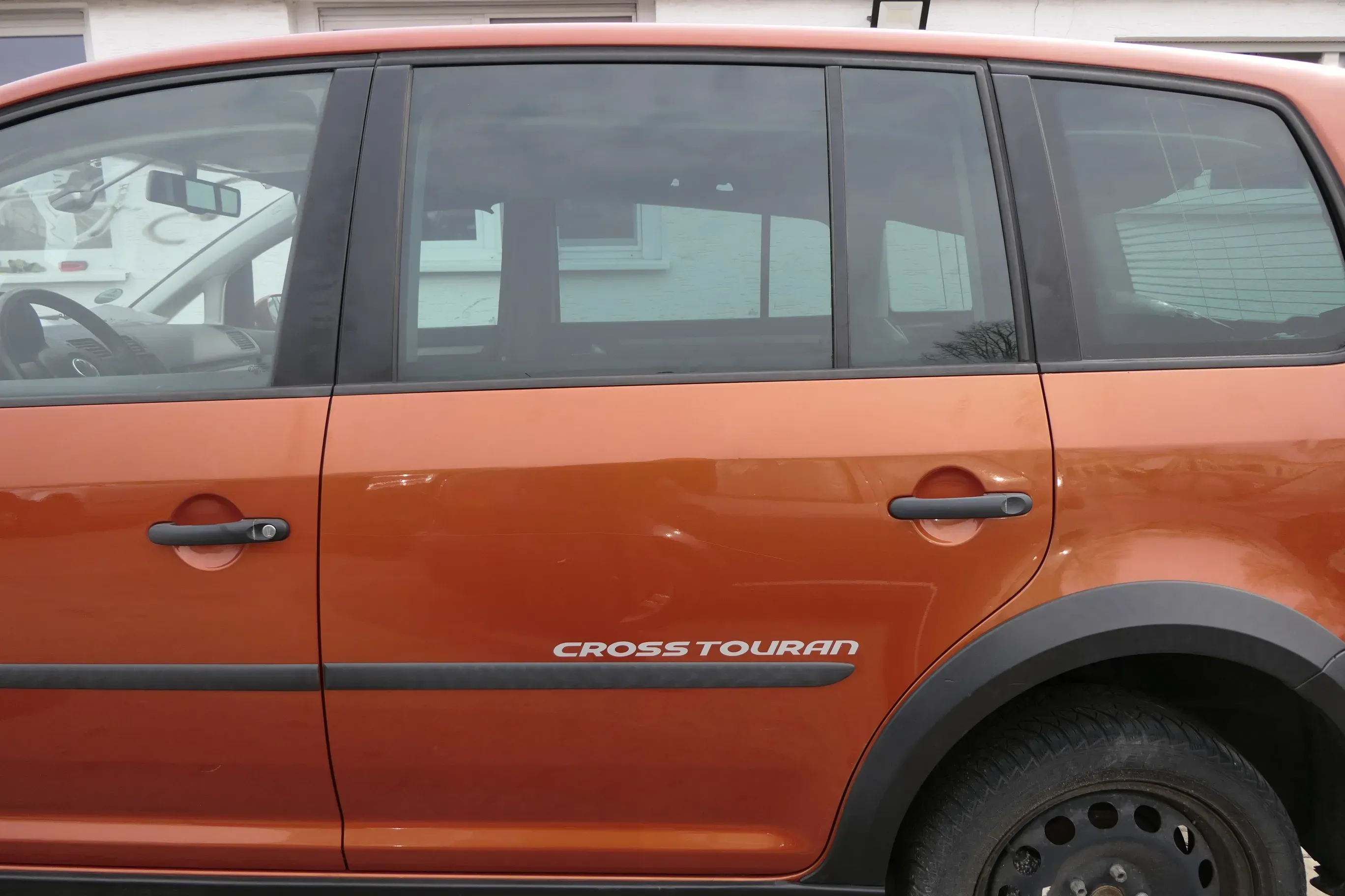 VW Touran 1T 1T3 Tür hinten links rot braun orange LA3U Cross - Bild 1