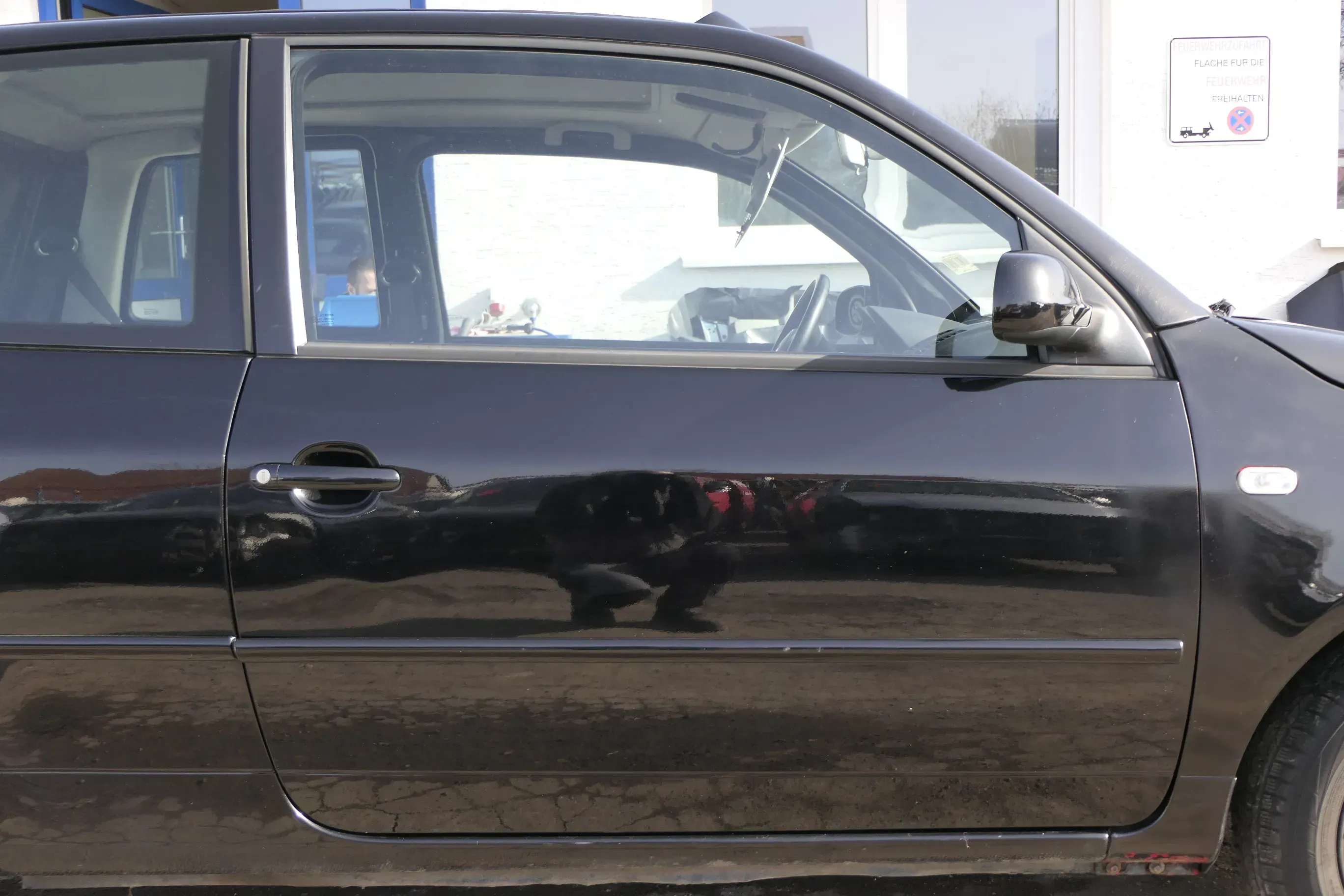 VW Lupo Seat Arosa Tür vorne rechts Beifahrertür schwarz L041 (mechanischer FH g - Bild 1