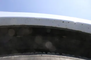 VW Lupo 6X Kotflügel vorne rechts grau blau LR5D - Delle - Bild 2