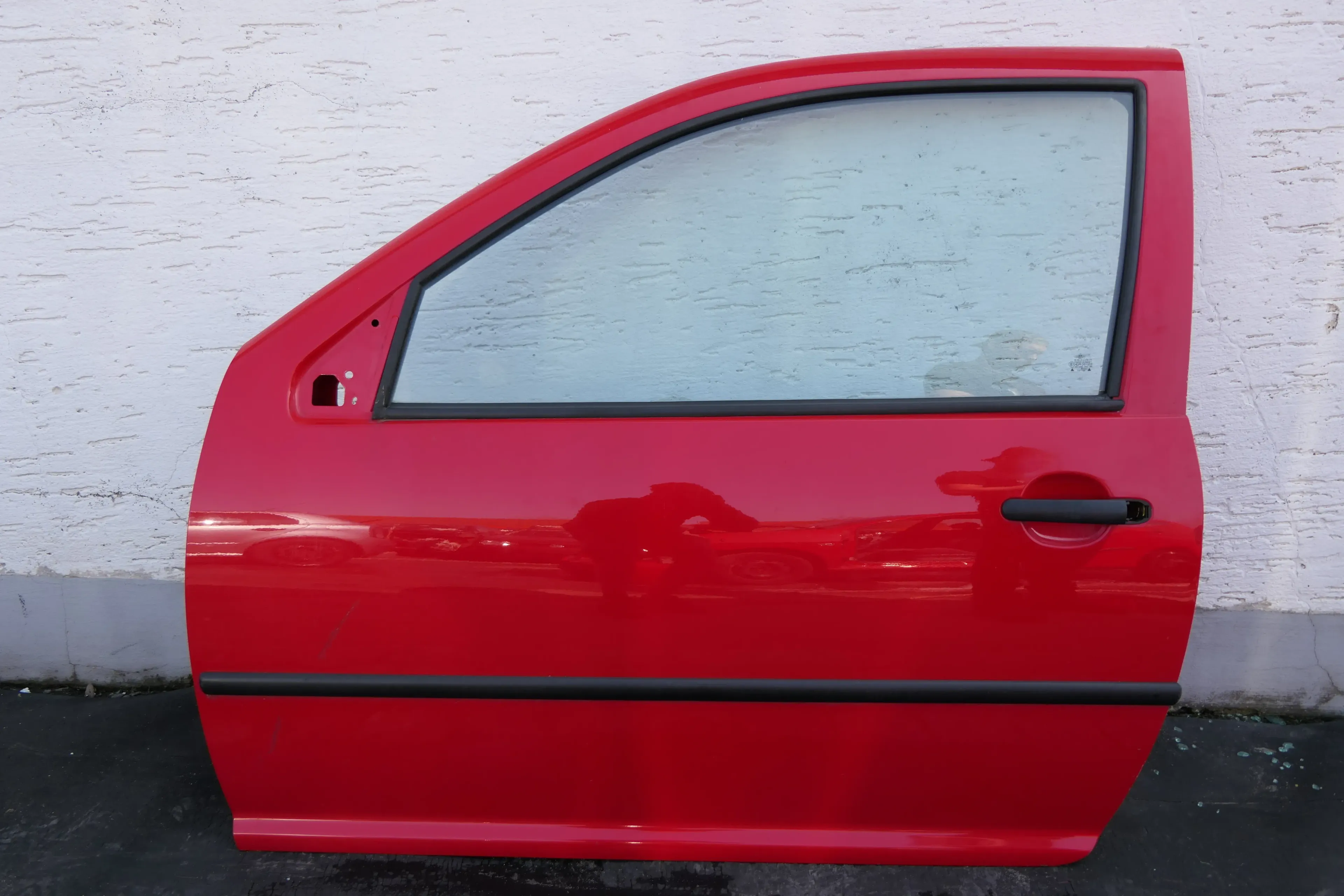 VW Golf 4 Tür vorne links Fahrertür 2/3-Türer rot LP3G - Bild 1