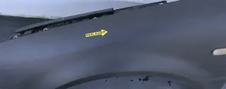 VW Passat 3B Kotflügel vorne links schwarz matt - Bild 5