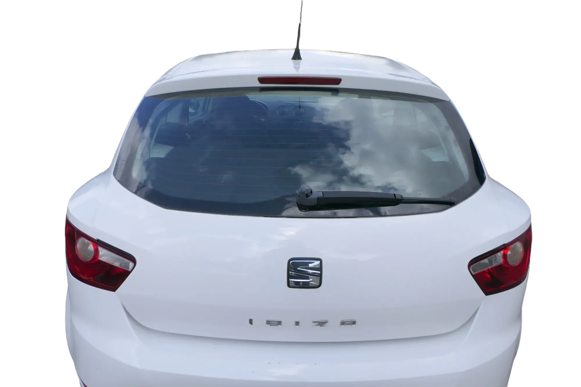 Seat Ibiza 6J Heckklappe Klappe hinten 2/3-Türer weiß LB9A mit Scheibe - Bild 1