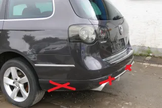 Passat 3C Kombi Stoßstange hinten Heckstoßstange Stoßfänger braun LC8Z PDC OBEN - Bild 12