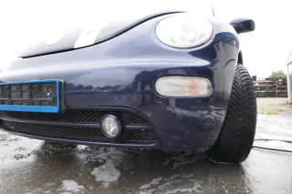 New Beetle 9C Stoßstange vorne Stoßfänger vorn blau LG5T mit Nebelscheinwerfer - Bild 5