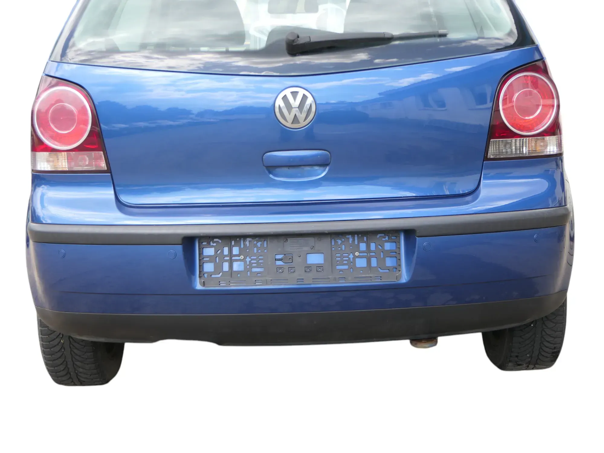 VW Polo 9N 9N3 Stoßstange Heckstoßstange hinten blau LA5K     PDC - Bild 1