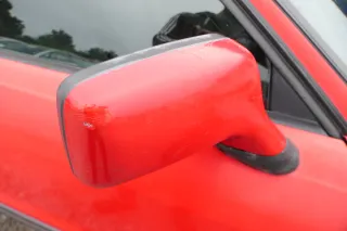Audi 80 elektrischer elektrisch Spiegel Außenspiegel rechts mit Glas rot LY3H - Bild 2