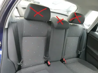 VW Polo 9N 9N3 Sitz Rückbank Sitzfläche Sitze 3 Punkt Gurt hinten  OHNEKopfstütz - Bild 1