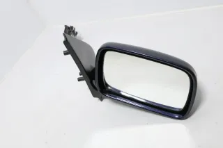VW Polo 6N manueller manuell Spiegel Außenspiegel rechts mit Glas blau LN5Y wind - Bild 1