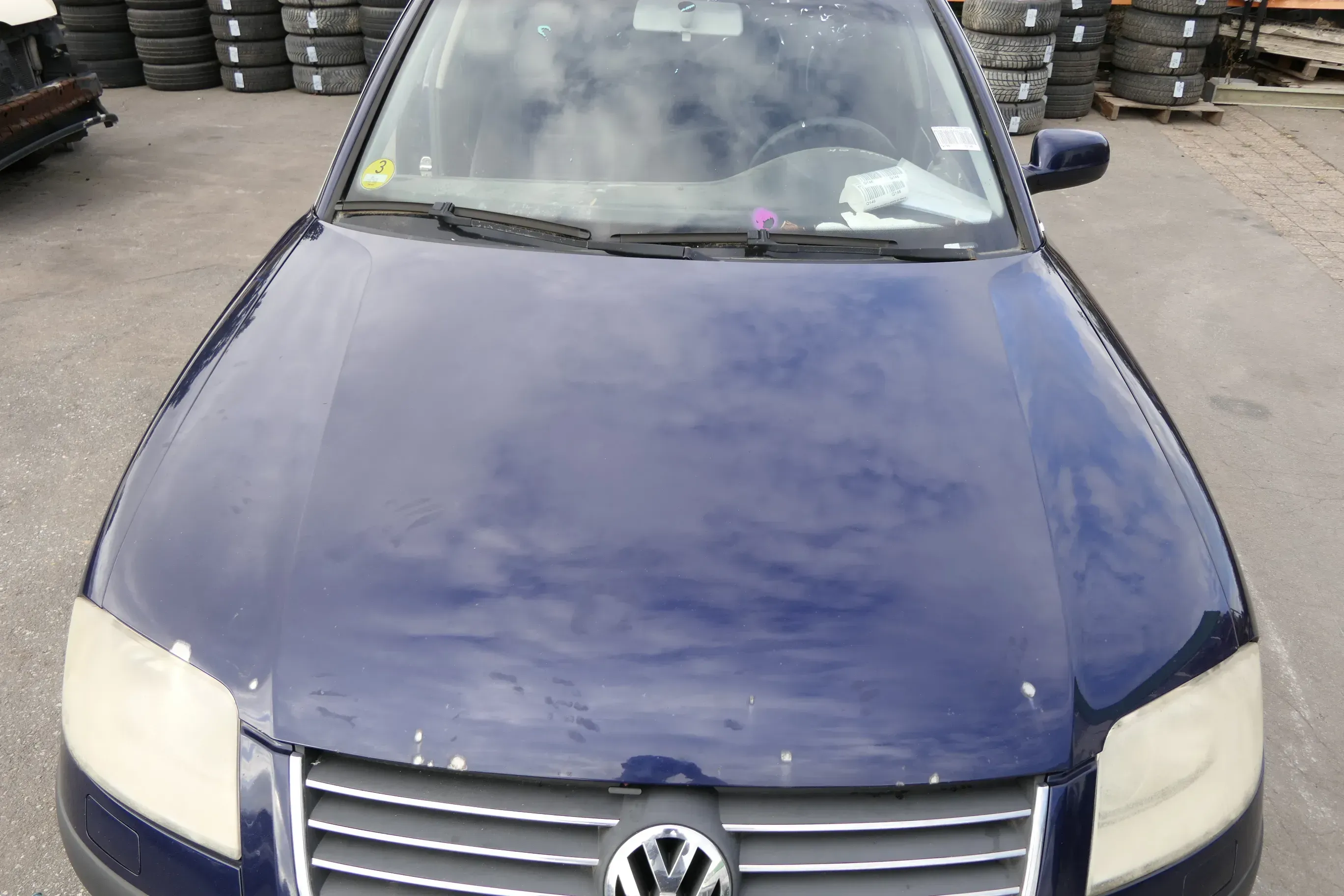 VW Passat 3BG Motorhaube Klappe vorne vorn Haube blau LB5N indigoblau me - Bild 1