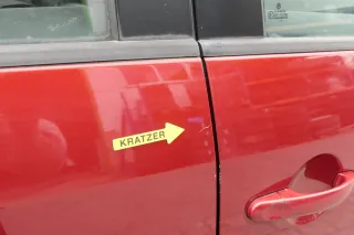 VW Touran 1T 1T3 Tür hinten rechts rot braun LA3W mit Scheibe Fahrerseite - Bild 3