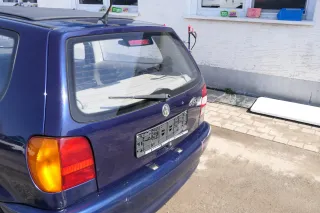 VW Polo 6N Heckklappe Klappe hinten Kofferraumklappe mit Scheibe blau LB5N - Bild 3