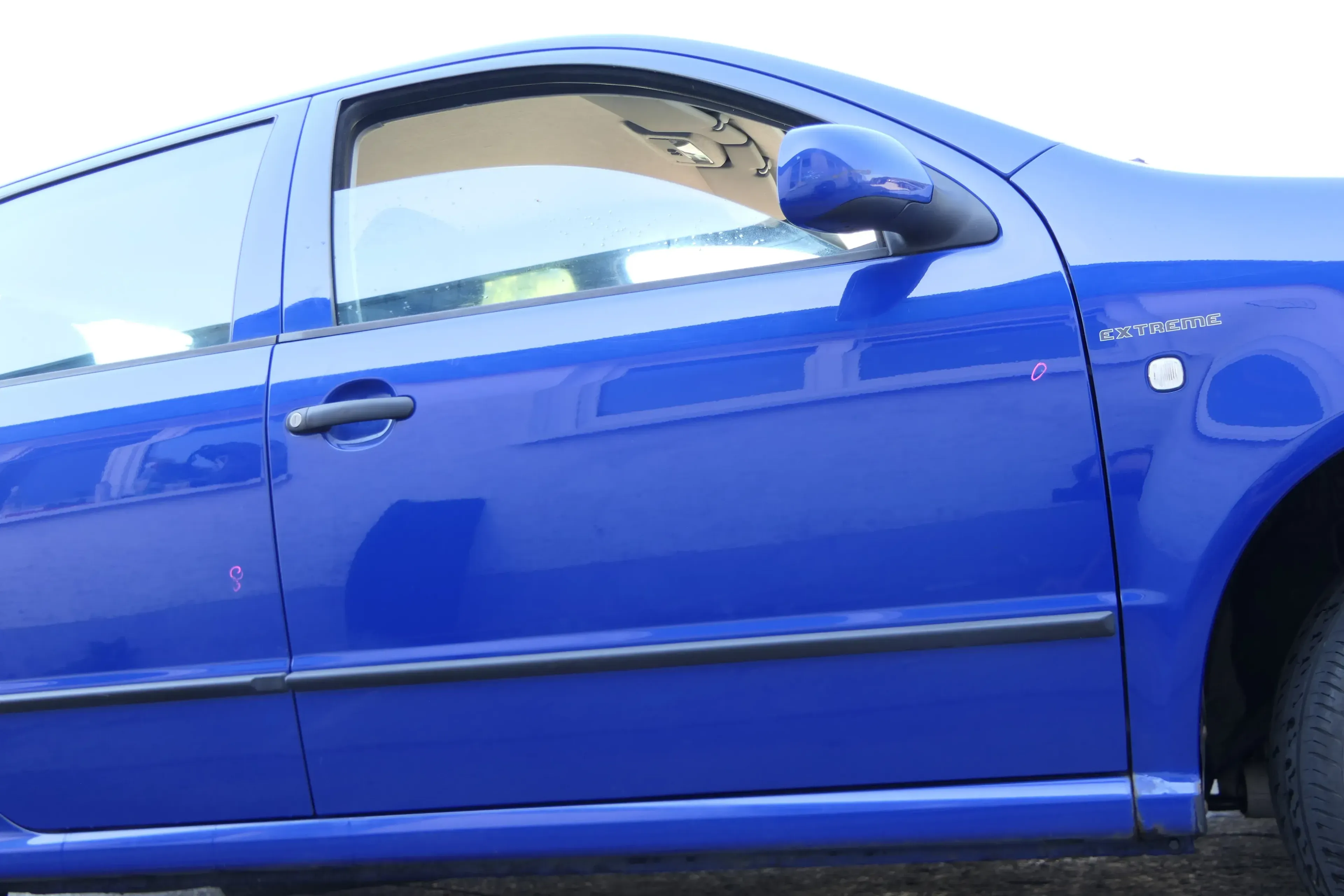 Skoda Fabia 6Y Kombi Limousine Tür vorne rechts Beifahrertür blau LF5K - Bild 1