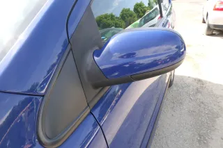 VW Fox 5Z manueller Spiegel Außenspiegel + Glas links blau LL5M - Bild 1