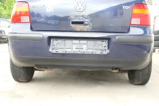 VW Golf 4 Limousine Stoßstange hinten Heckstoßstange Stoßfänger blau LA5G - Bild 1