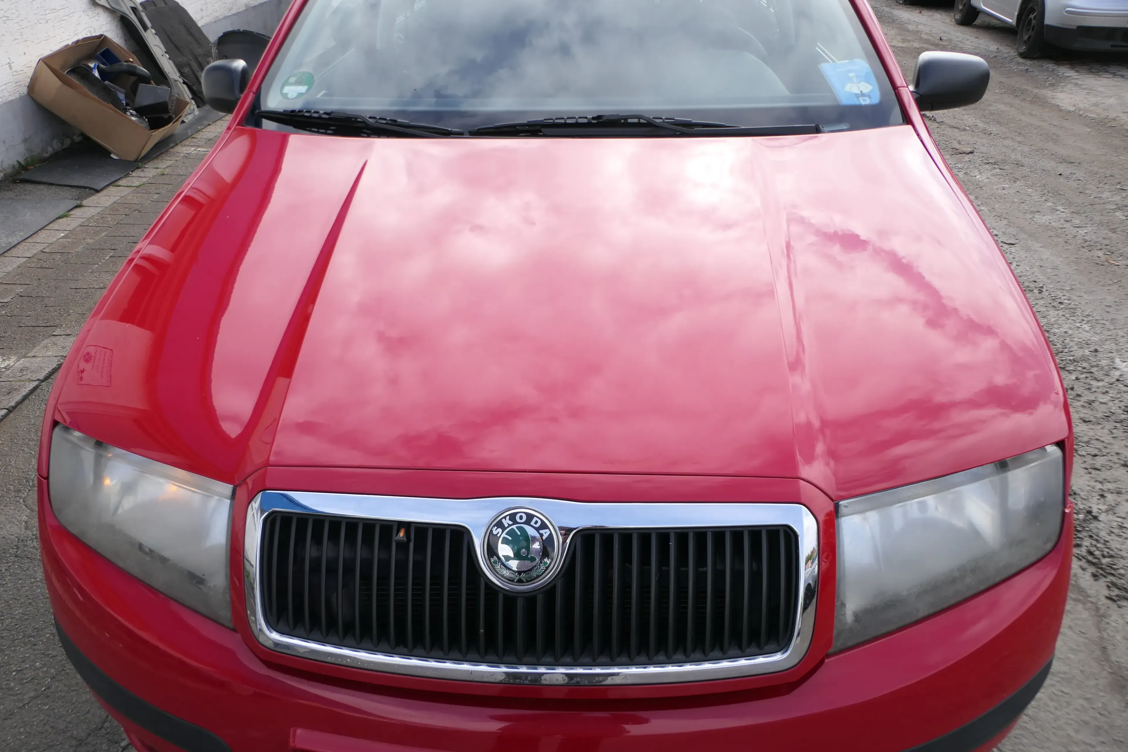 Skoda Fabia 6Y Motorhaube Klappe vorne rot LF3K vorn     (OHNEgrill!) - Bild 1