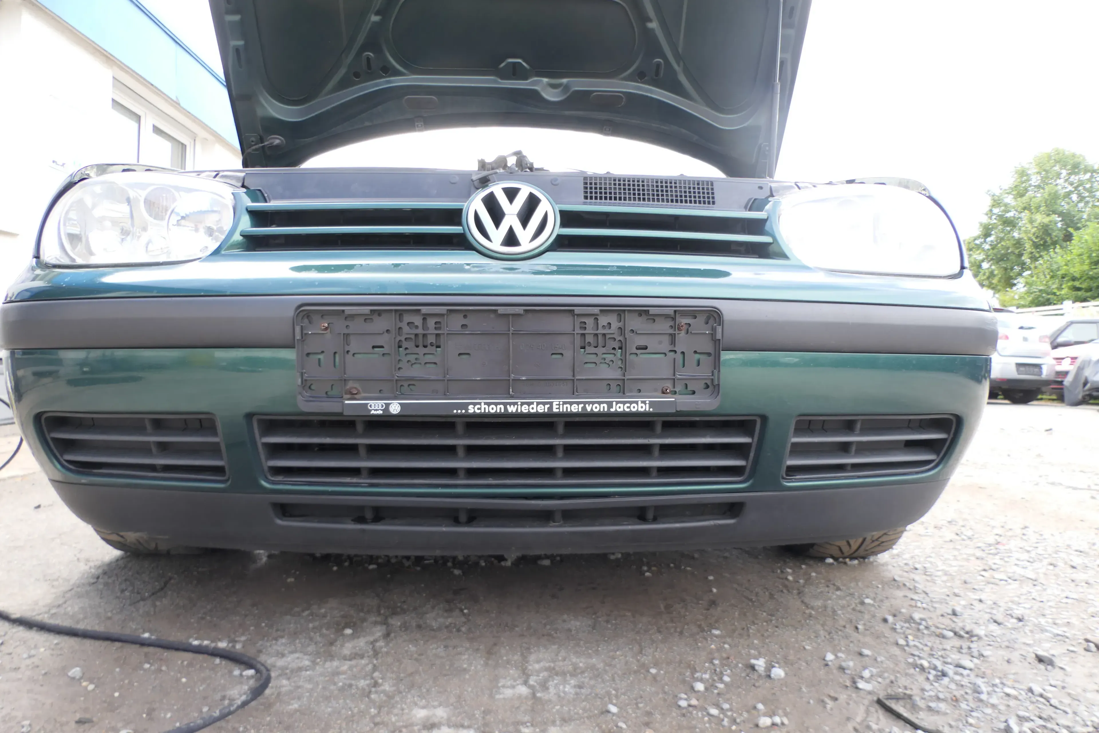 VW Golf 4 1J Stoßstange vorne Stoßfänger vorn grün LC6M - Bild 1