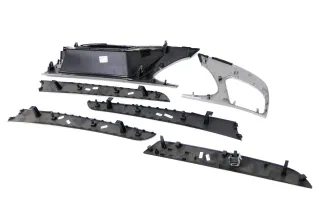 A4 8K B8 Verkleidung um Tacho Klappe Abdeckung Dekor flex-metallic silber alu - Bild 8