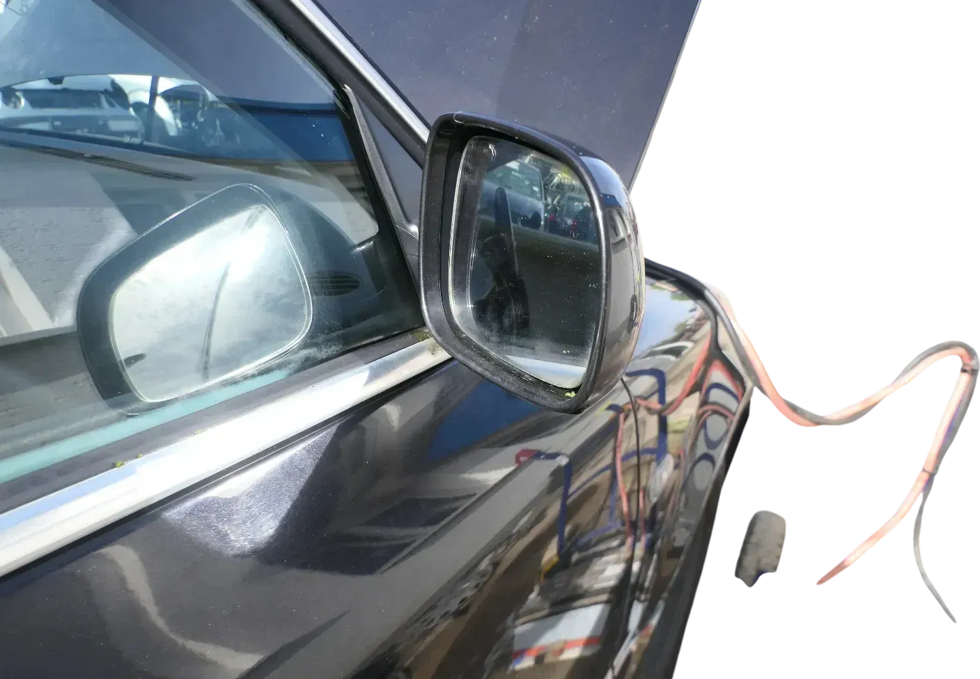 VW Passat 3B 3BG elektrischer Spiegel Außenspiegel rechts Glas schwarz LC9Z - Bild 1