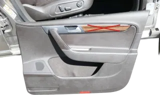 VW Passat 3C B7 Kombi 1x Türverkleidung Verkleidung Tür vorne rechts Leder braun - Bild 1