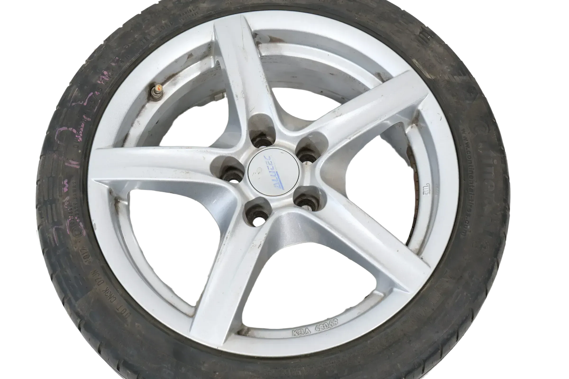 1x VW AUDI Skoda Seat KBA48069 Alufelge Alu 16 Zoll 6,5x16H2 ET39 Alutec - Bild 1