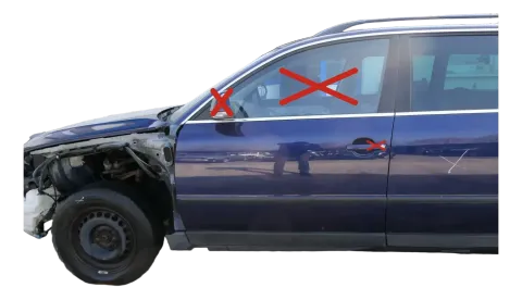 VW Passat 3B 3BG 3B6 Kombi + Limo Tür vorne links Fahrertür blau LD5Q OHNE Anbau