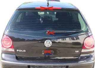 VW Polo 9N3 9N Heckklappe Kofferraumklappe Klappe schwarz LC9Z ohne Anbauteile - Bild 1
