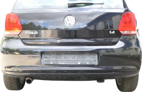VW Polo 6R Stoßstange Heckstoßstange hinten schwarz LC9X - PDC Stoßfänger
